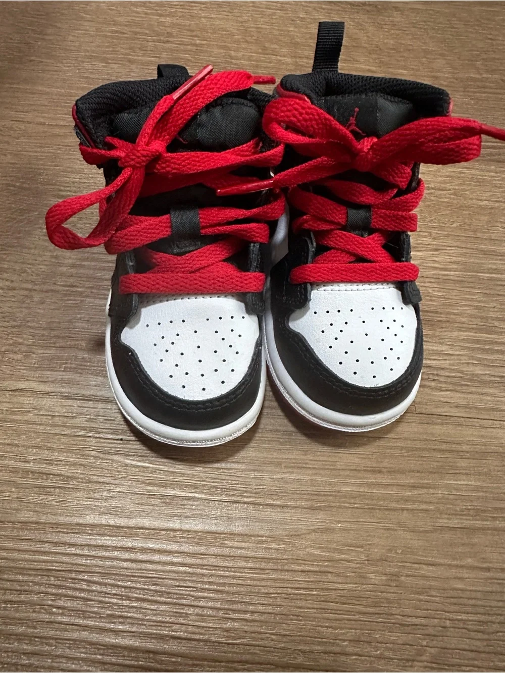 Nike Kids Black, White and Red High-Top Sneakers